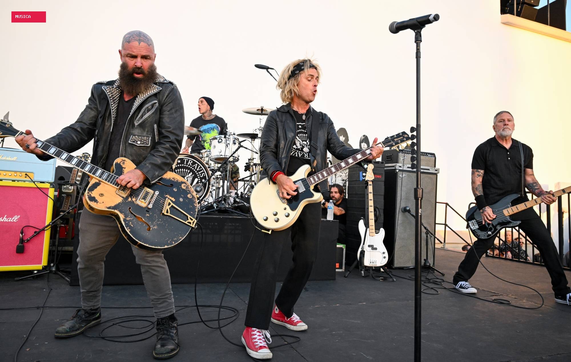 Watch Green Day’s Billie Joe Armstrong, Blink-182’s Travis Barker and more lead all-star Ramones tribute