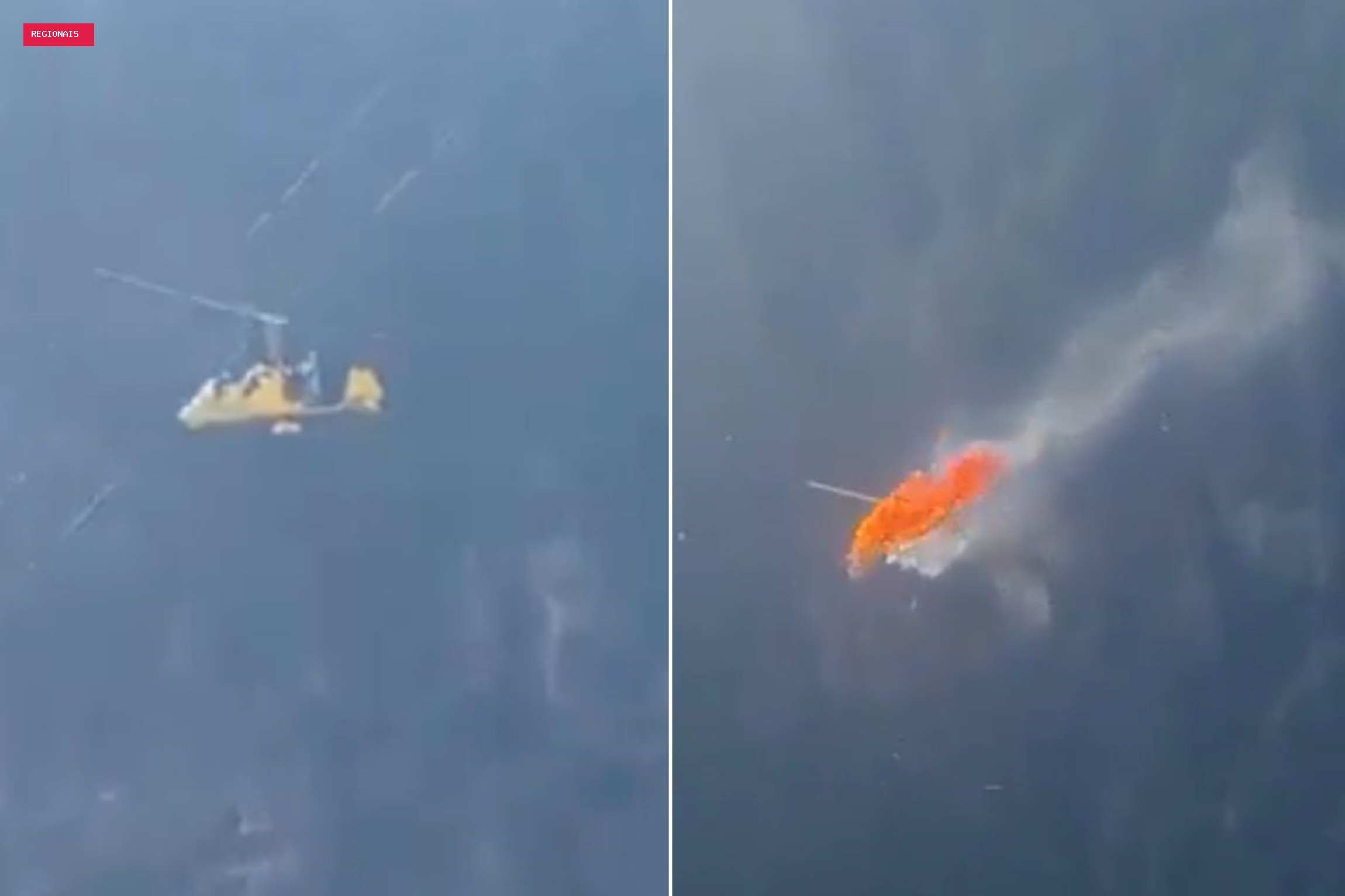Girocóptero atinge cabos de teleférico na Itália e duas pessoas morrem
