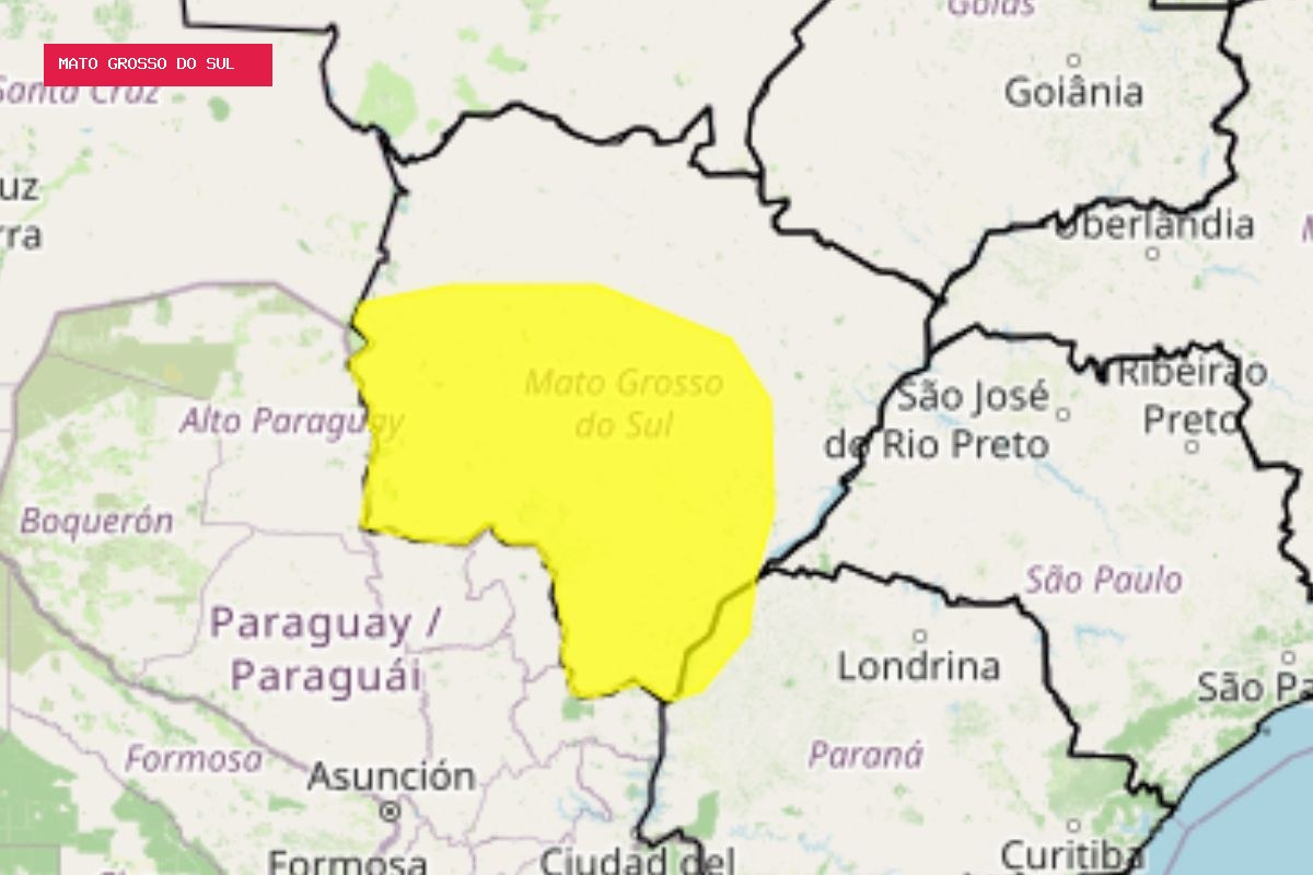 MS tem 63 cidades em alerta para vendaval com ventos de até 60 km/h
