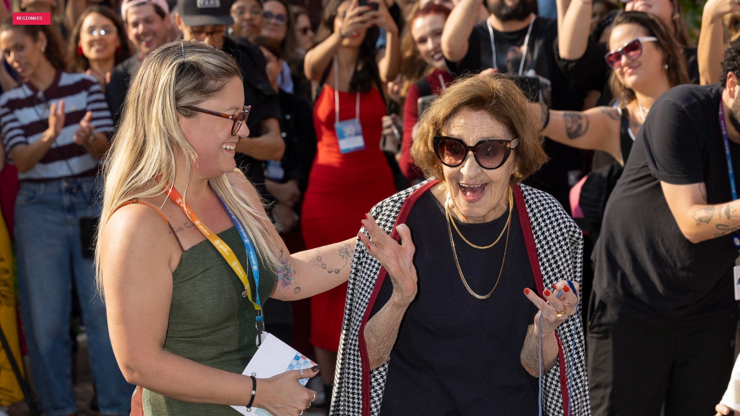 Laura Cardoso inaugurou ‘Calçada da Fama’ dos Estúdios Globo