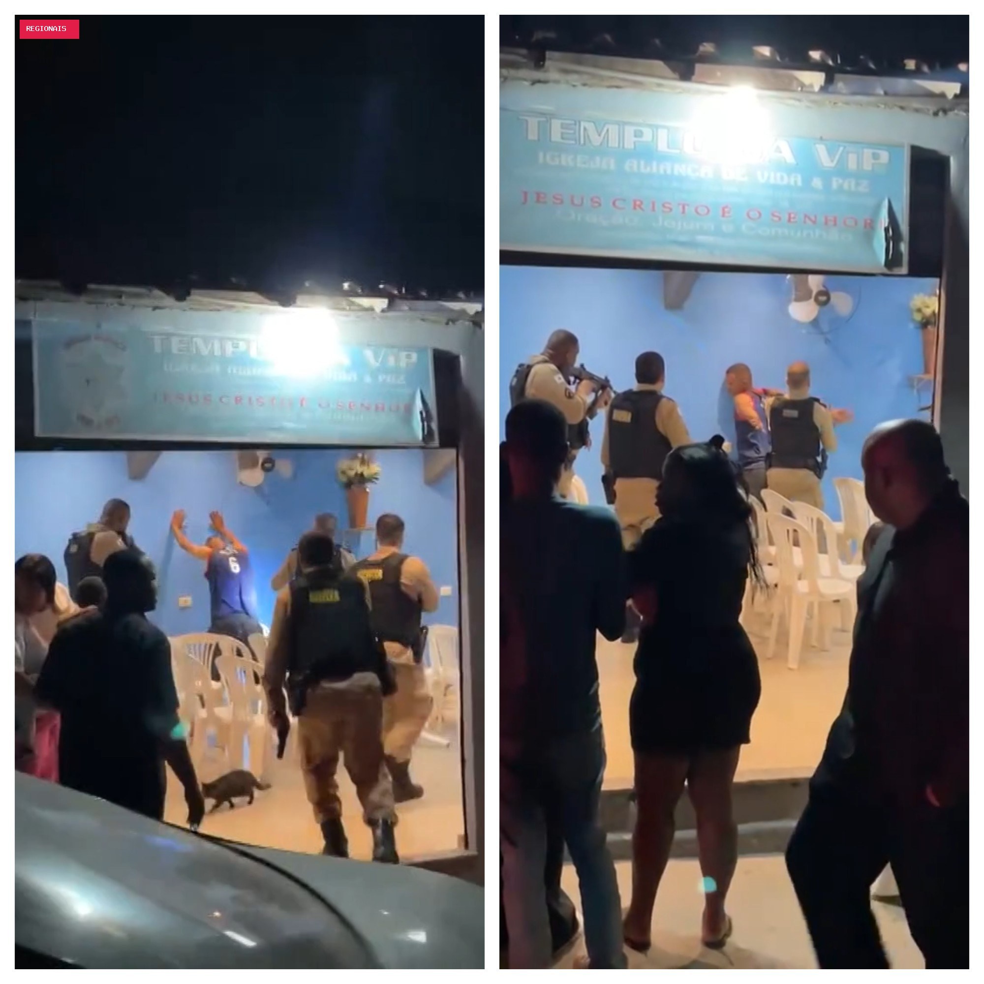Homem mata ex, troca tiros com PMs e tenta se esconder em igreja na Grande BH; VÍDEO