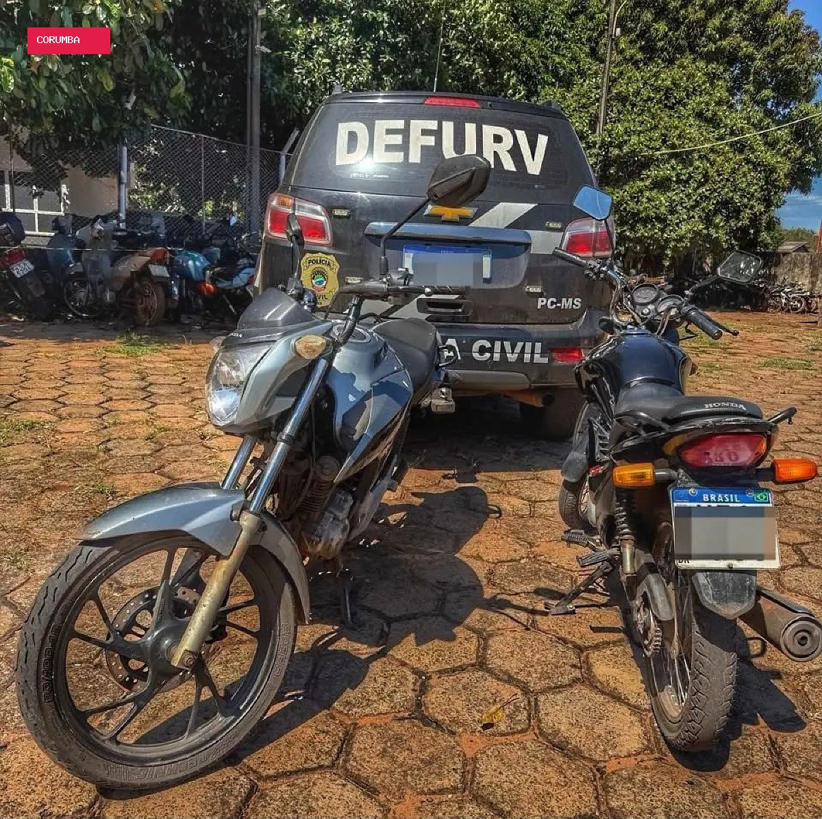 Dupla é presa suspeita de integrar quadrilha de furto de motos em Campo Grande