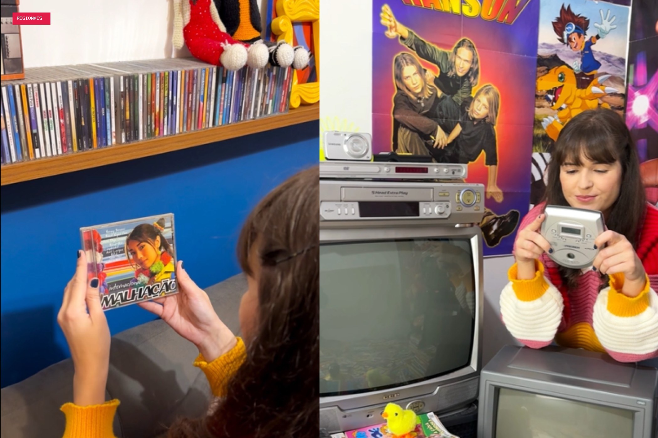 TV de tubo, brinquedos antigos e vinhetas: paranaense transforma nostalgia de millennials e 'Gen Z' em