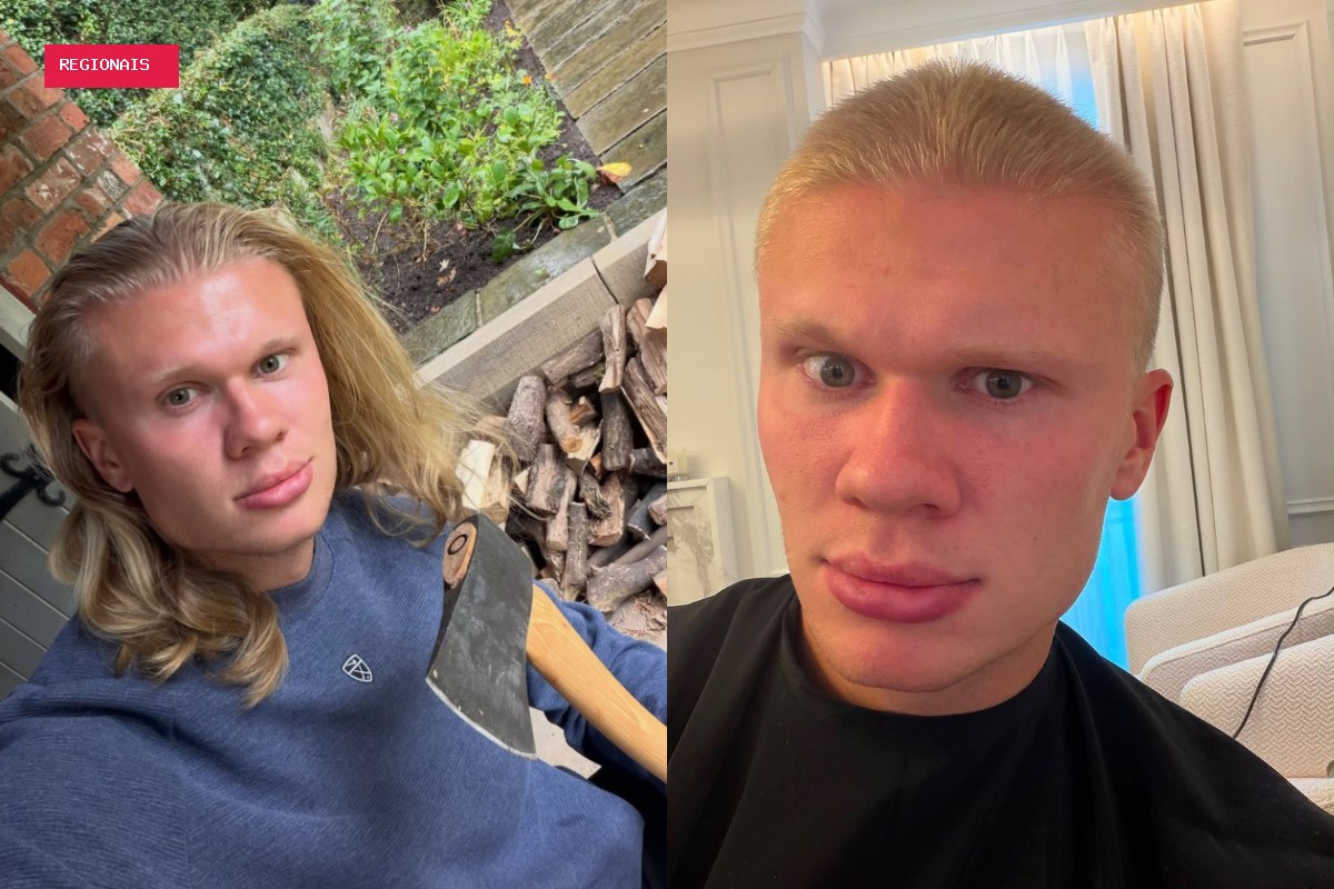 Erling Haaland dá adeus aos cabelos longos e surge de visual novo