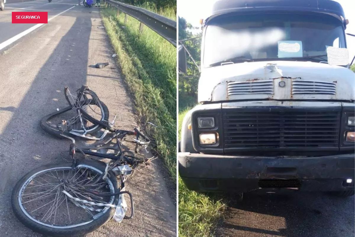 Investigação aponta que caminhão invadiu acostamento e estava com excesso de carga quando matou ciclista na
