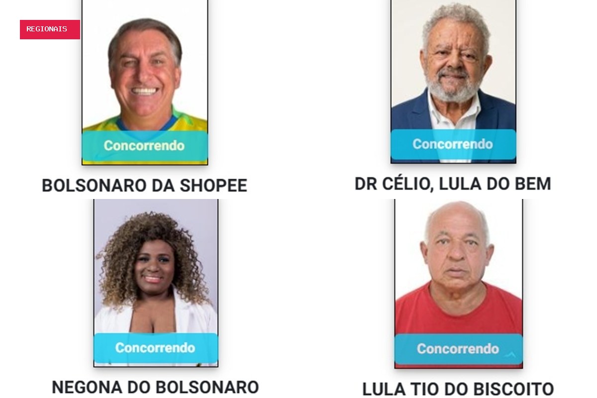 Negona do Bolsonaro e Lula do Bem: candidatos adotam nome dos líderes políticos na urna