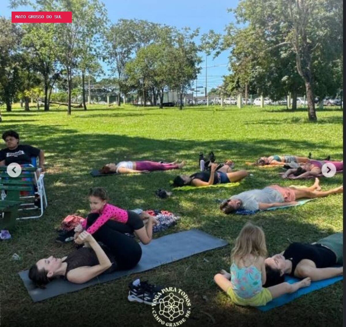 Aulão gratuito de yoga reúne público no Parque das Nações neste domingo