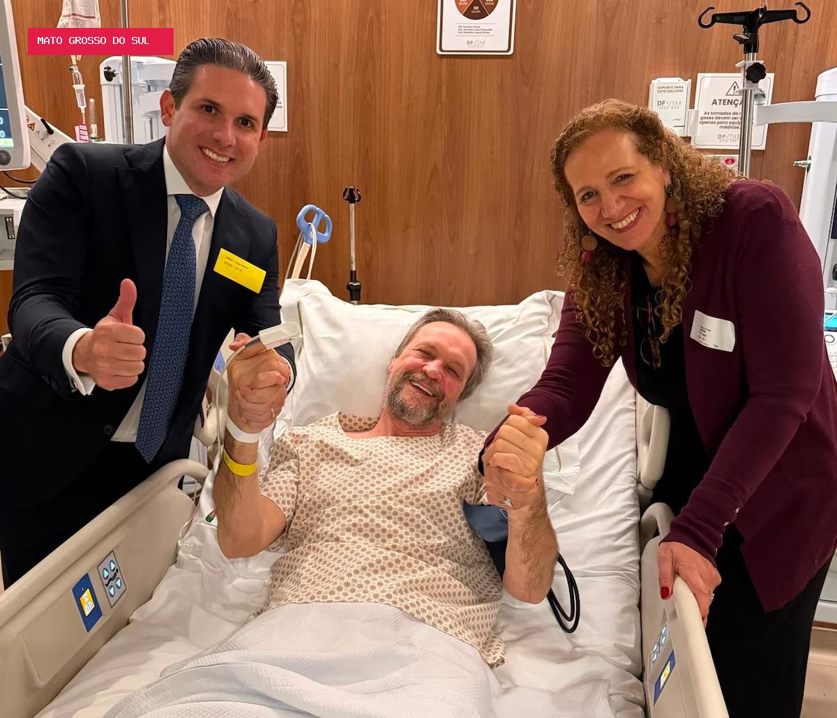 Pedro Uczai está estável após AVC e recebe visita de Hugo Motta no hospital