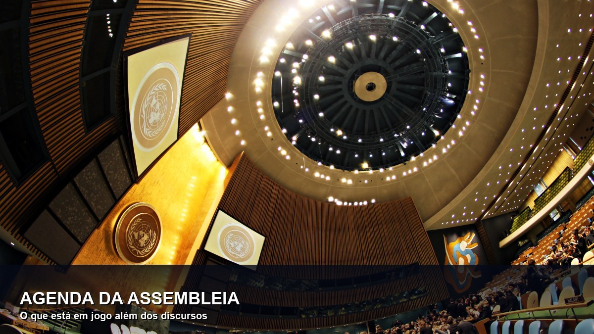 Plenário cheio da Assembleia Geral das Nações Unidas