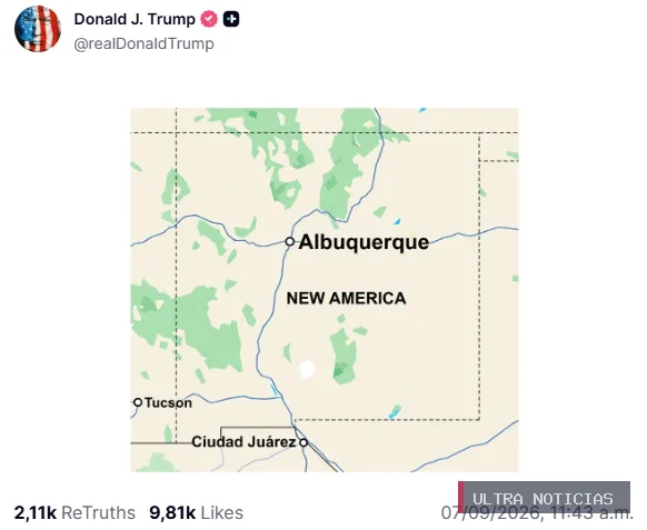 Nova America do Trump no lugar do Novo México