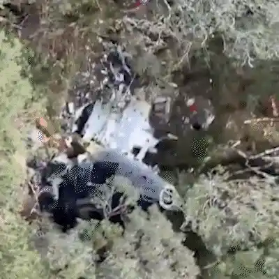 Aeronave de Campo Grande localiza destroços de helicóptero que matou Rick