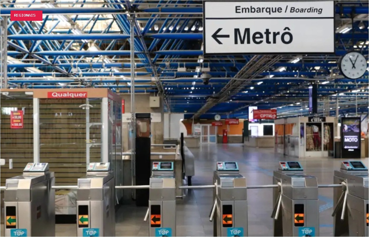 Metrô de SP passa a aceitar pagamento por aproximação em todas as catracas