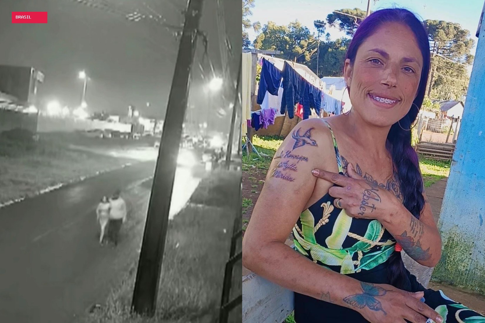 Vídeo mostra mulher caminhando abraçada com suspeito minutos antes de desaparecer e ser encontrada morta em