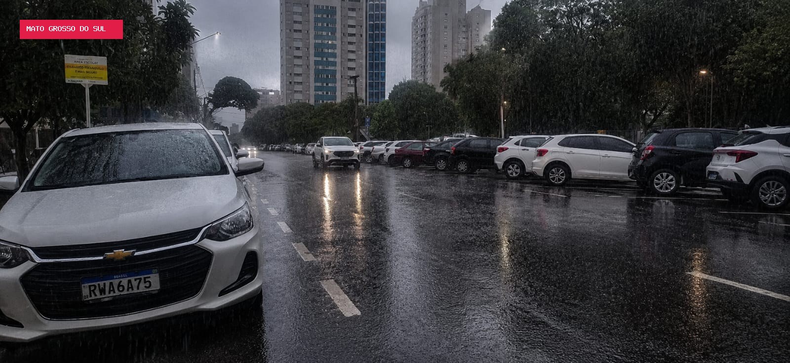Defesa Civil emite alerta de tempestade para Campo Grande neste domingo