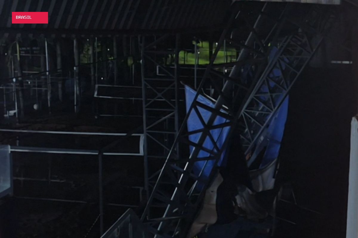 Homem morre após ser atingido por cobertura de clube de tênis derrubada pelo vento no Paraná