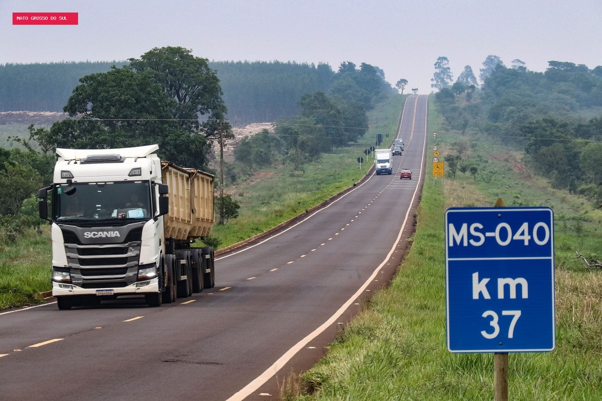 Obras em pontes da MS-040 bloqueiam passagem de veículos pesados