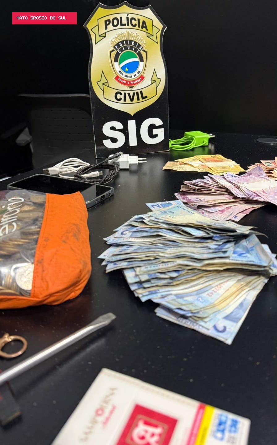 Homem é preso após sequência de 10 furtos na madrugada em Batayporã