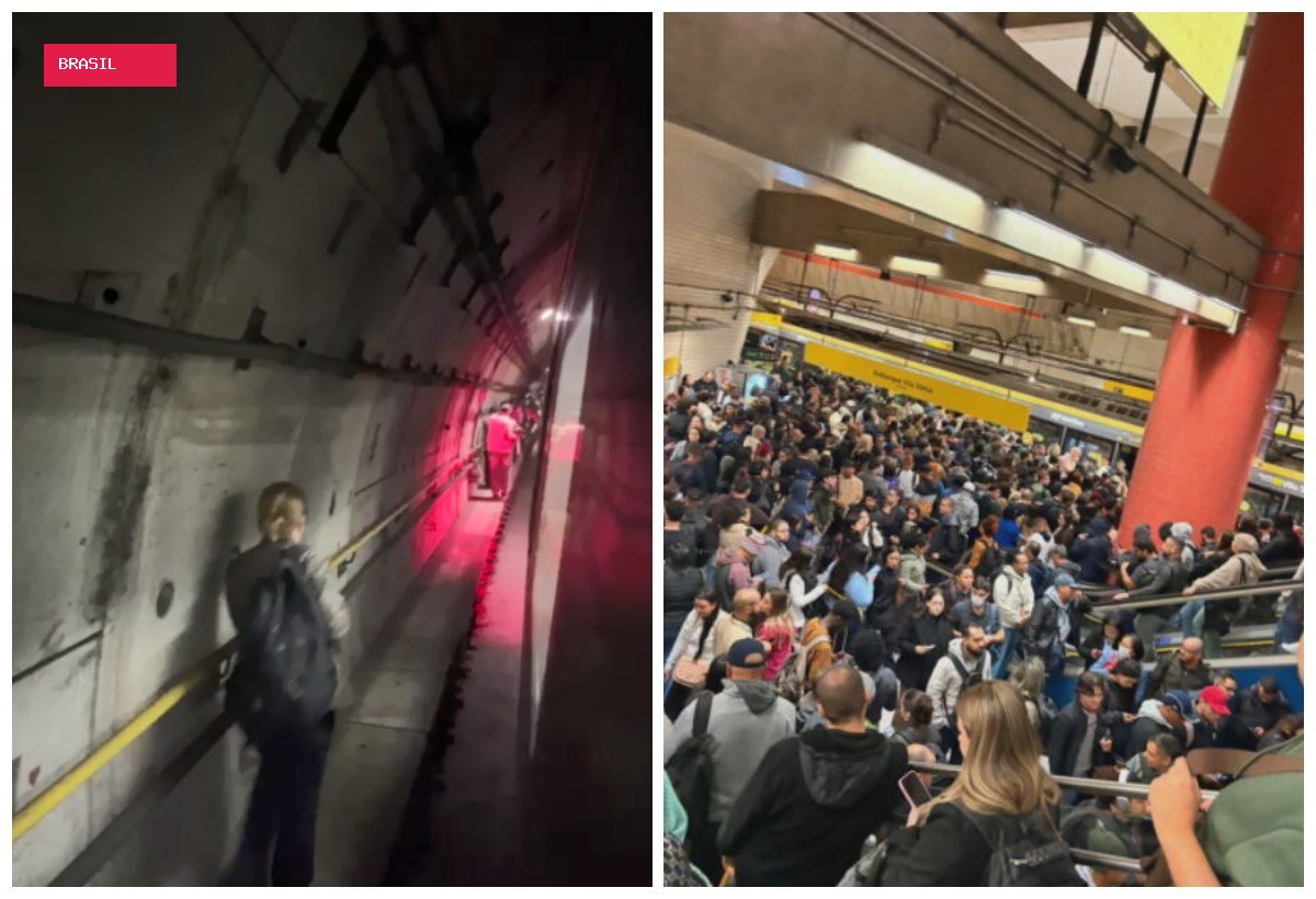 Falha na Linha 4-Amarela deixa passageiros presos em trens e provoca superlotação em estações; PAESE foi