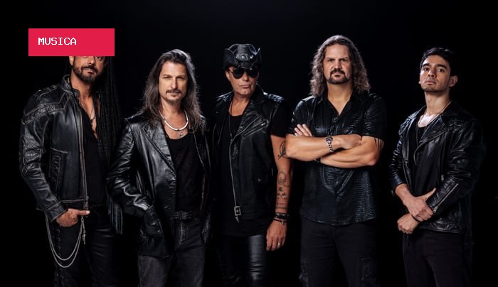 O metal do Angra respira: Alírio Netto e banda em noite iluminada.