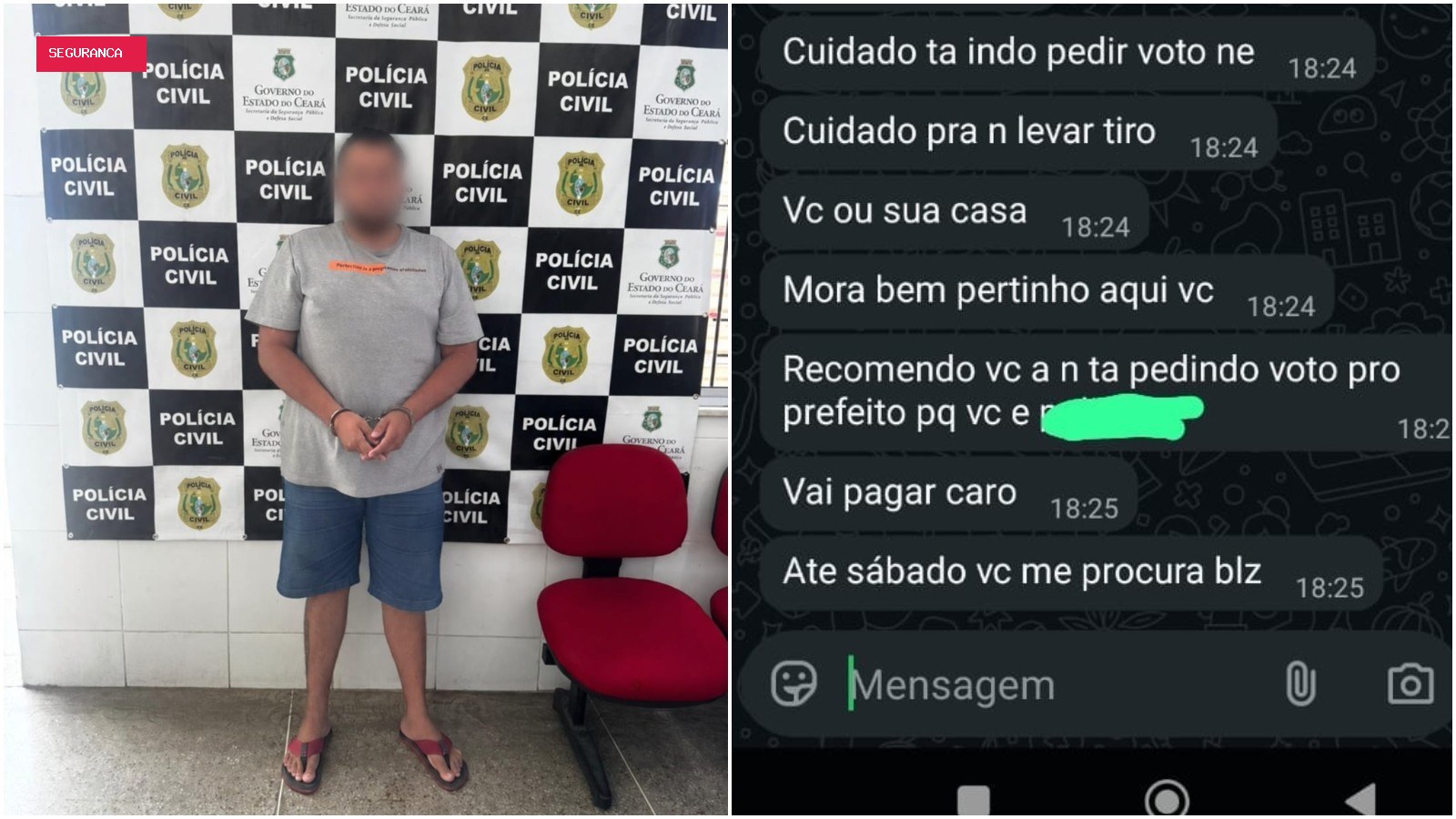 Cidade no Ceará tem extorsões, ameaças e ataques a tiros contra campanha eleitoral atribuídos a facção