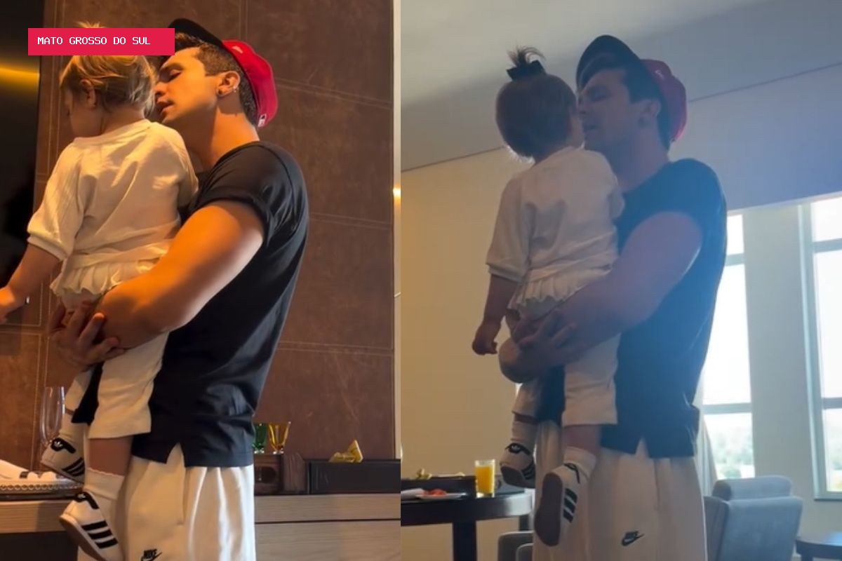 Luan Santana canta para a filha e emociona esposa: 'Só ele para acordar cantando assim'