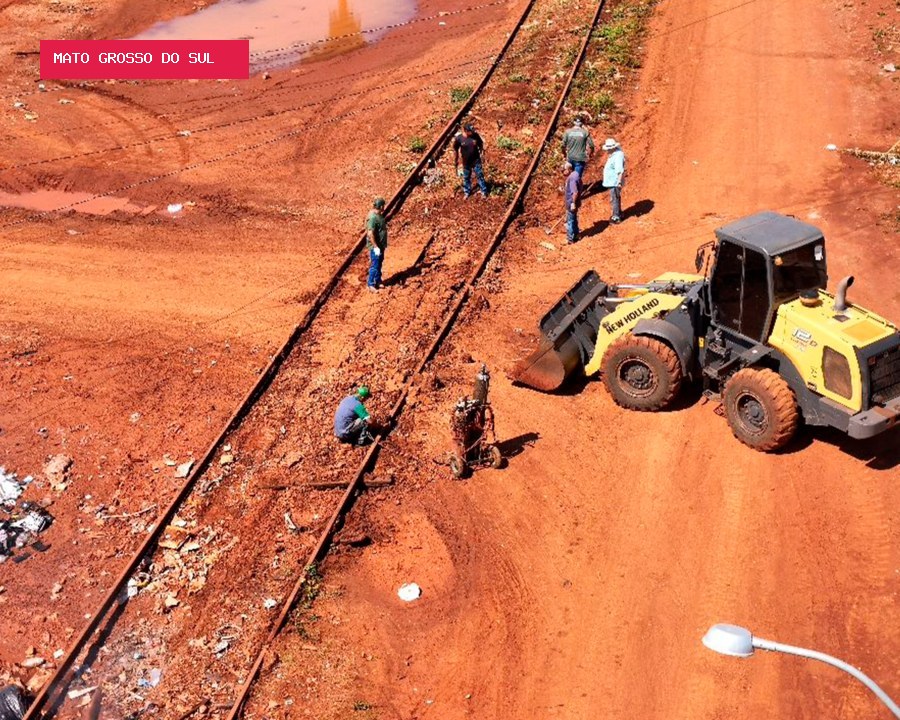 Sidrolândia retira cerca de 2 km de trilhos em trecho urbano