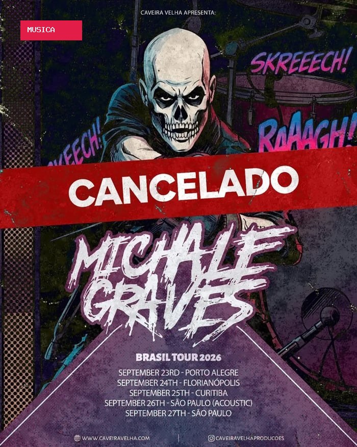 Turnê que Michale Graves faria pelo Brasil é cancelada um dia antes do início