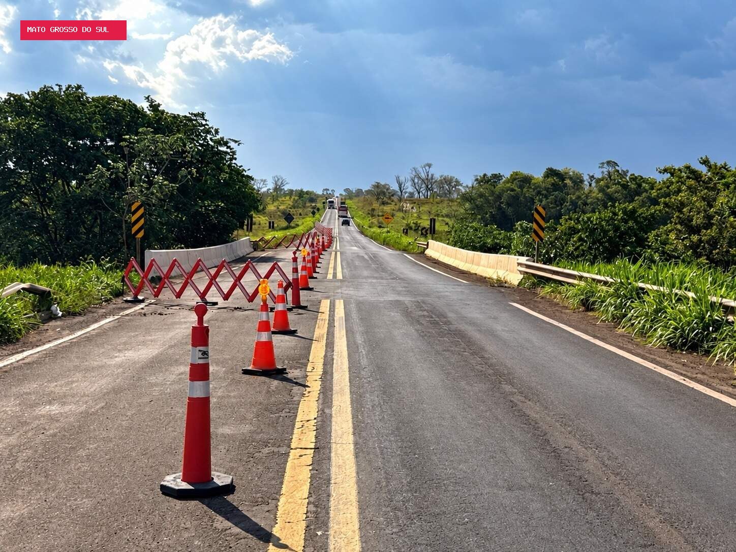 Tráfego de caminhões ficará impedido em pontes da MS-040 durante obras