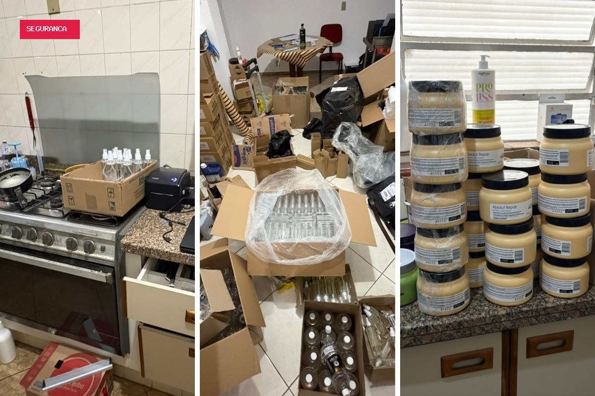 Fábrica clandestina de cosméticos foi descoberta após empresa identificar produto falso na internet, diz