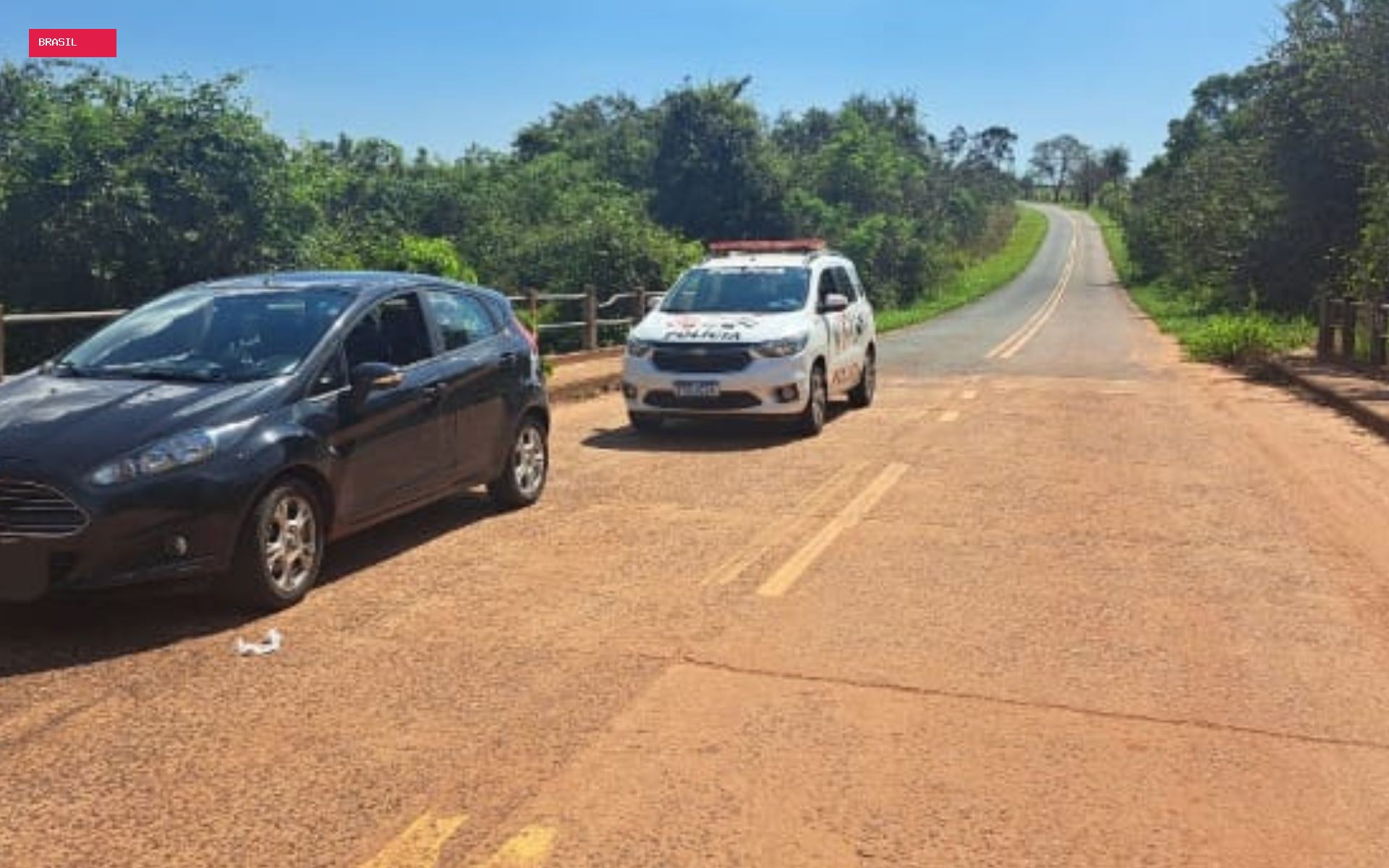 Homem é preso suspeito de agredir e tentar jogar mulher de ponte em estrada vicinal