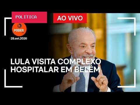 Lula ganha uma camisa da Tuna Luso em visita a hospital em Belém
