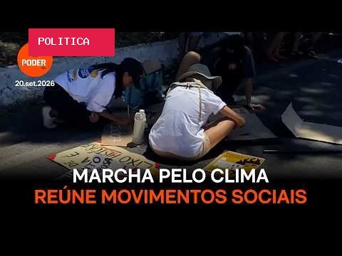 Marcha pelo Clima reúne ONGs e partidos de esquerda em Brasília