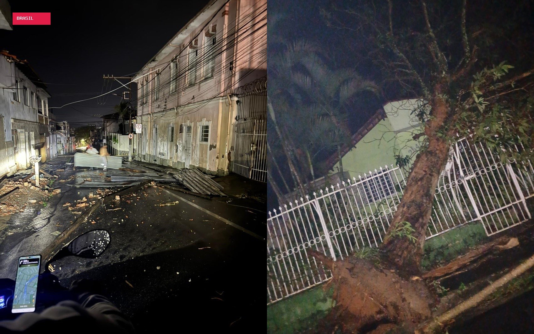 Temporal com ventos fortes derruba árvores, bloqueia vias e deixa moradores sem energia em MG