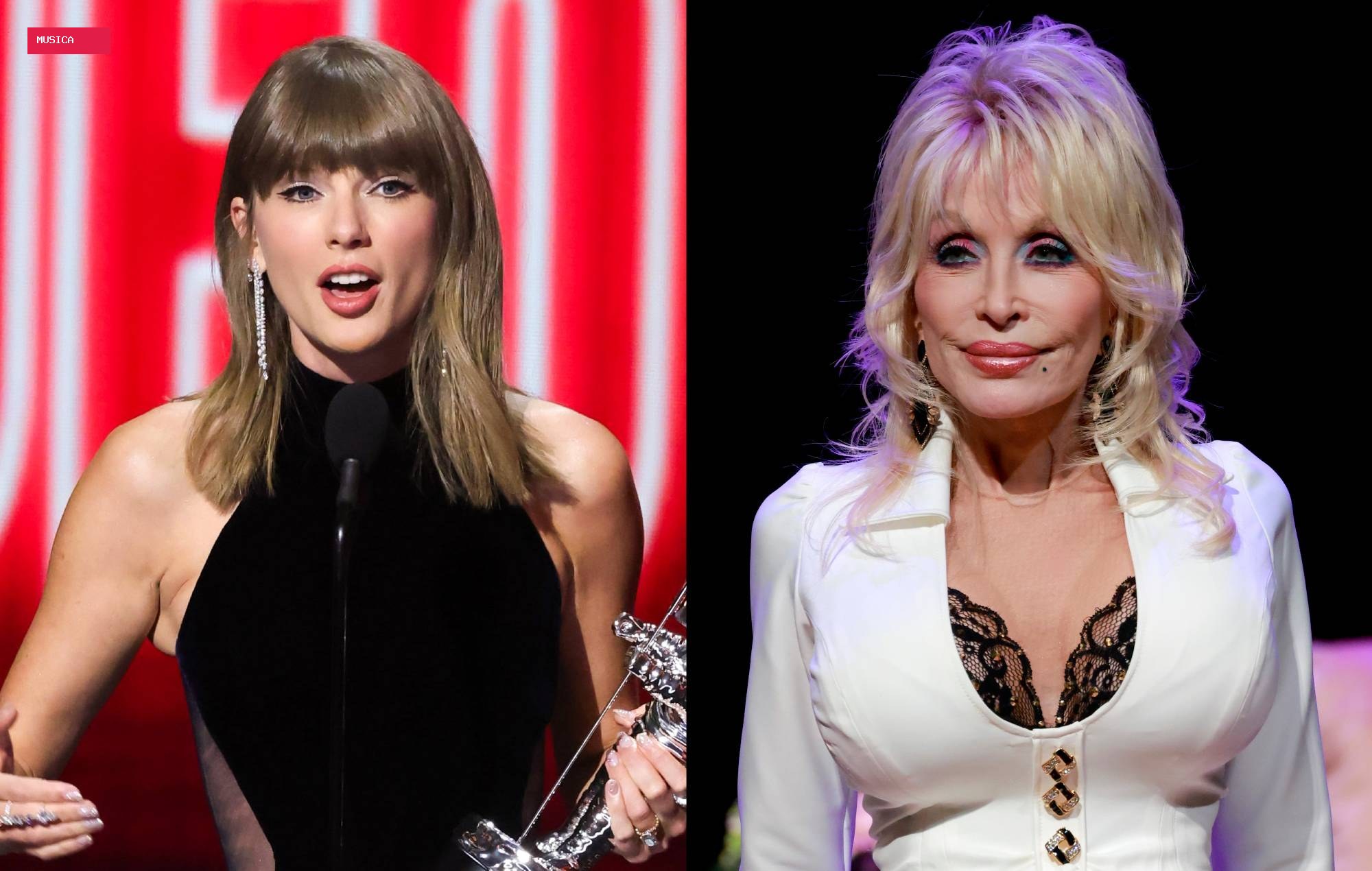 Taylor Swift dedicates VMA Video Of The Year award to “ultimate showgirl” Dolly Parton