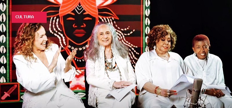 Alcione, Daniela Mercury, Leci Brandão e Maria Bethânia gravam o samba da Mangueira para o Carnaval 2027