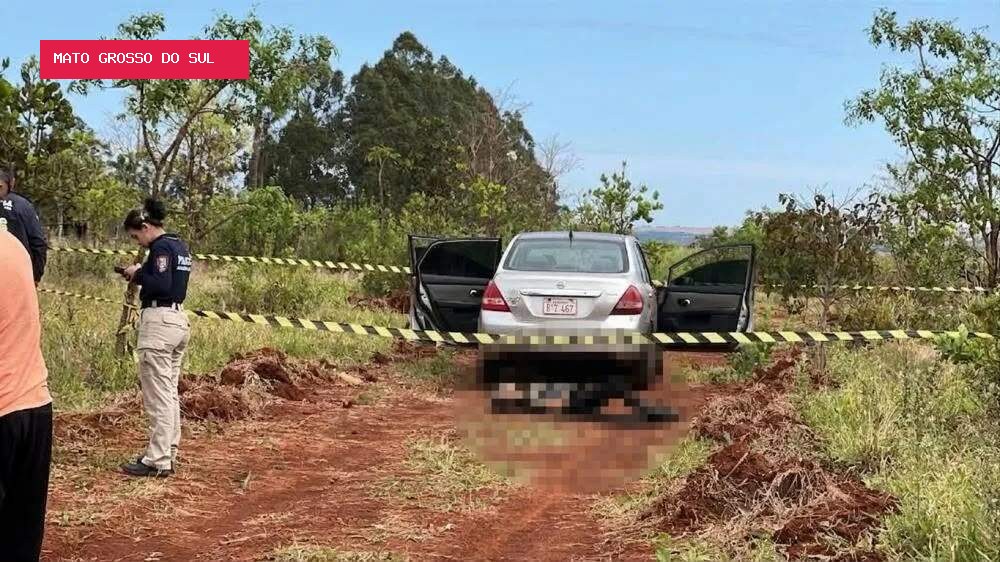 Homem é encontrado morto a tiros e com parte do corpo carbonizado na fronteira