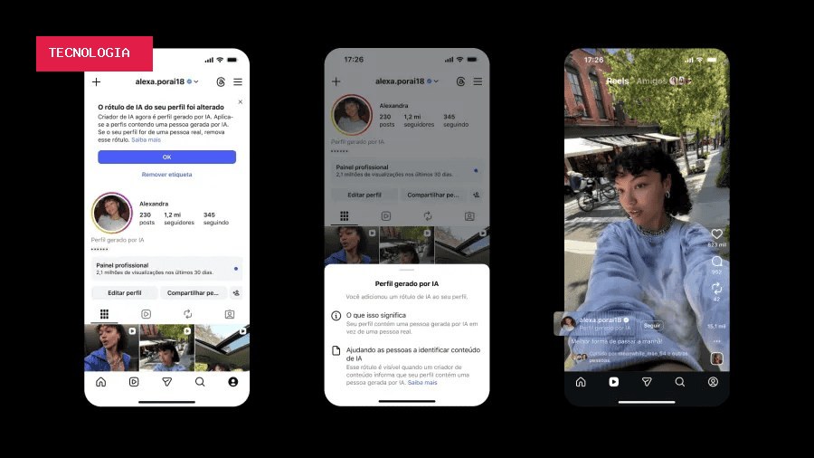 Instagram vai punir perfis gerados por IA que não se identificarem