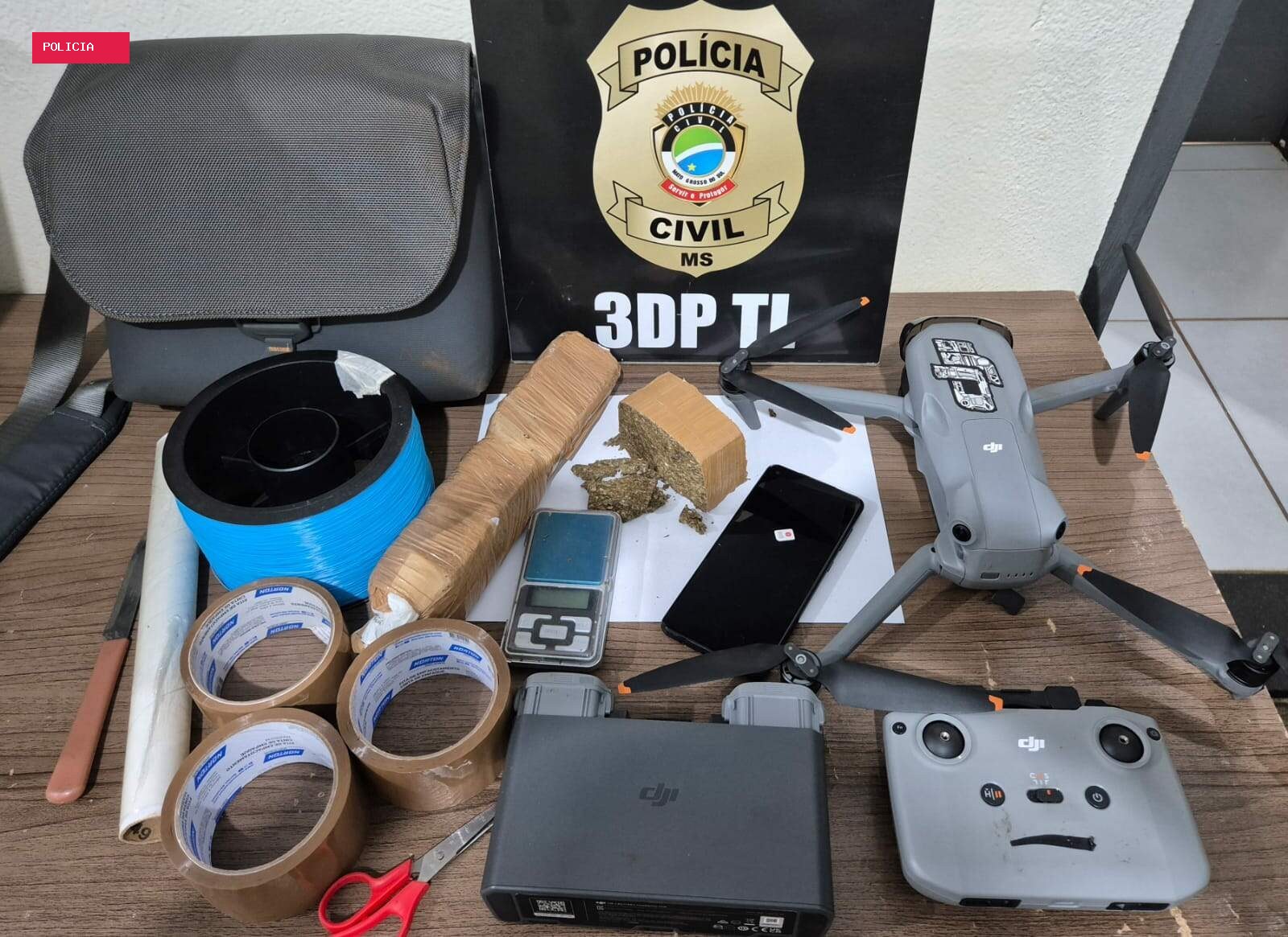 Foragido é preso com drone e maconha que seria lançada em presídio