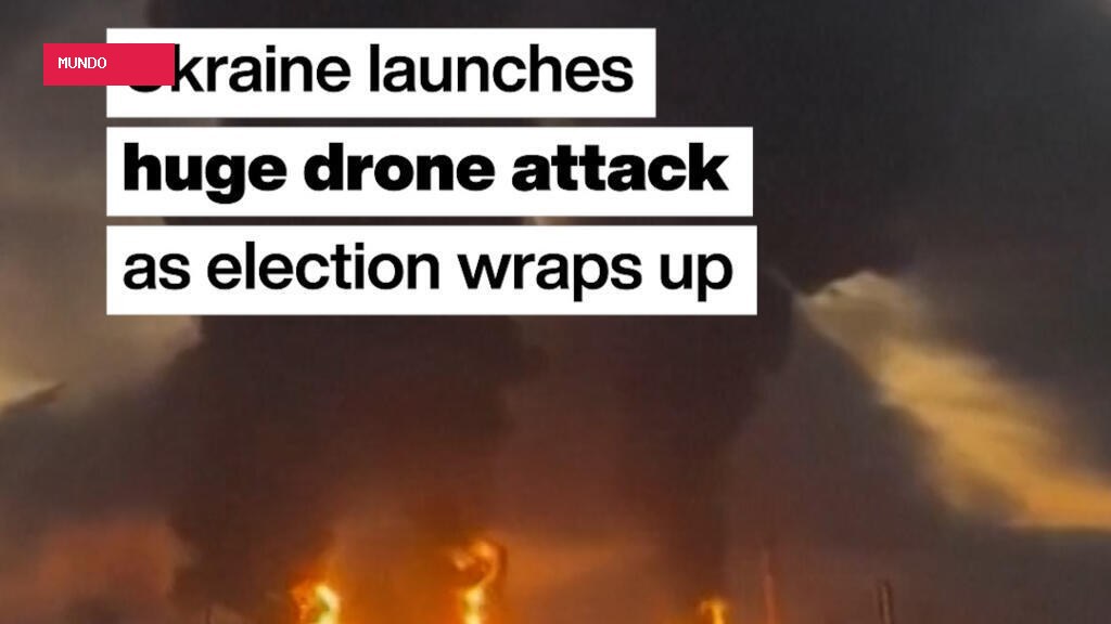 Moscow: Ukraine launches huge drone attack as election wraps up