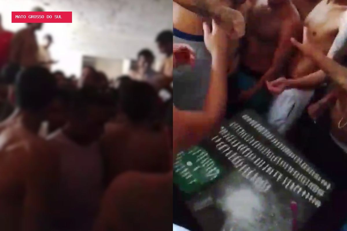 Presos comemoram aniversário de facção com ‘bolo’ de cocaína em presídio de MS