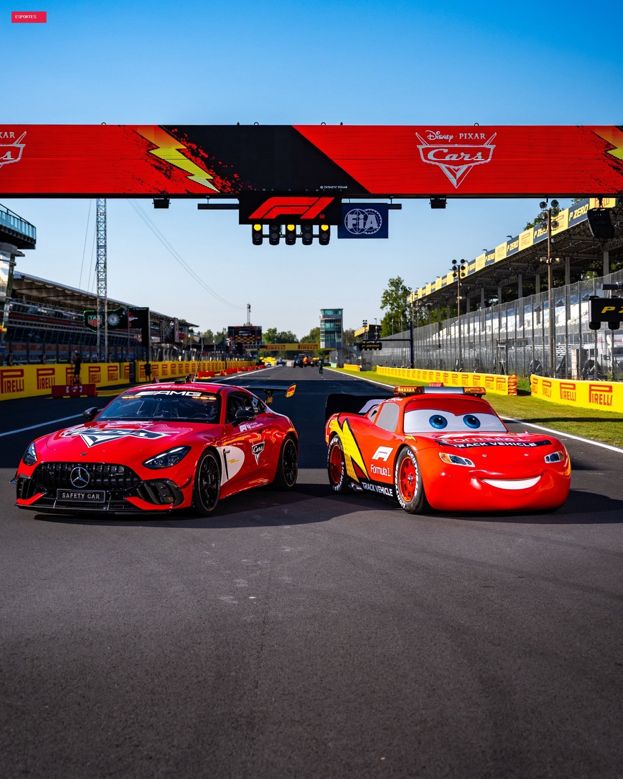 Carro com pintura de Relâmpago McQueen será safety car em Monza
