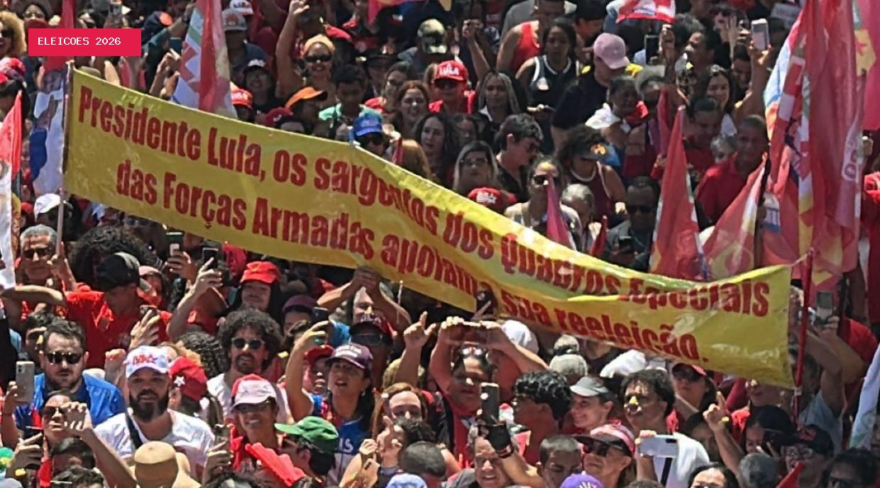 Sargentos manifestam apoio a Lula em ato em Ceilândia