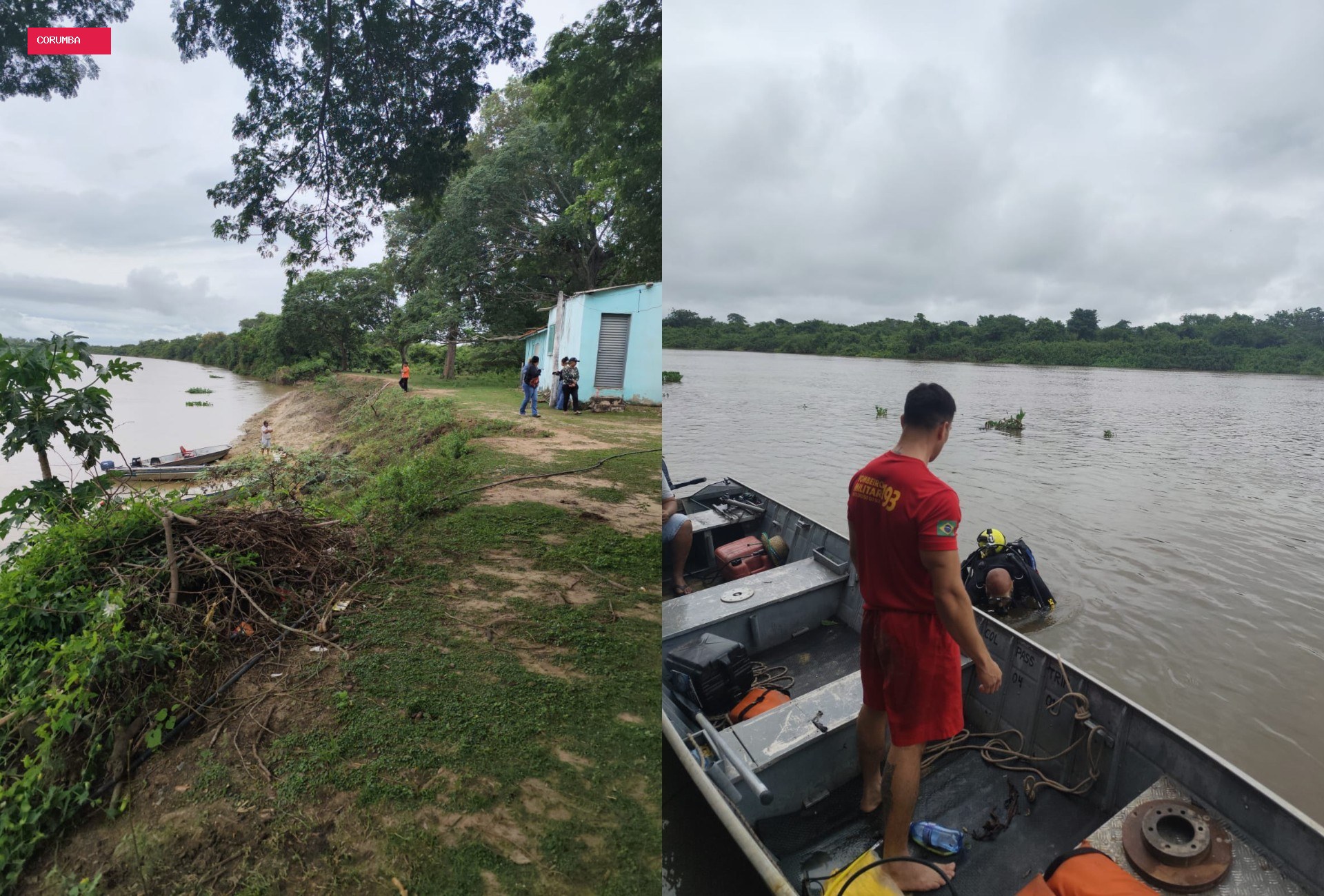 Turista de 63 anos desaparece após entrar no Rio Paraguai para soltar linha de pesca em MS