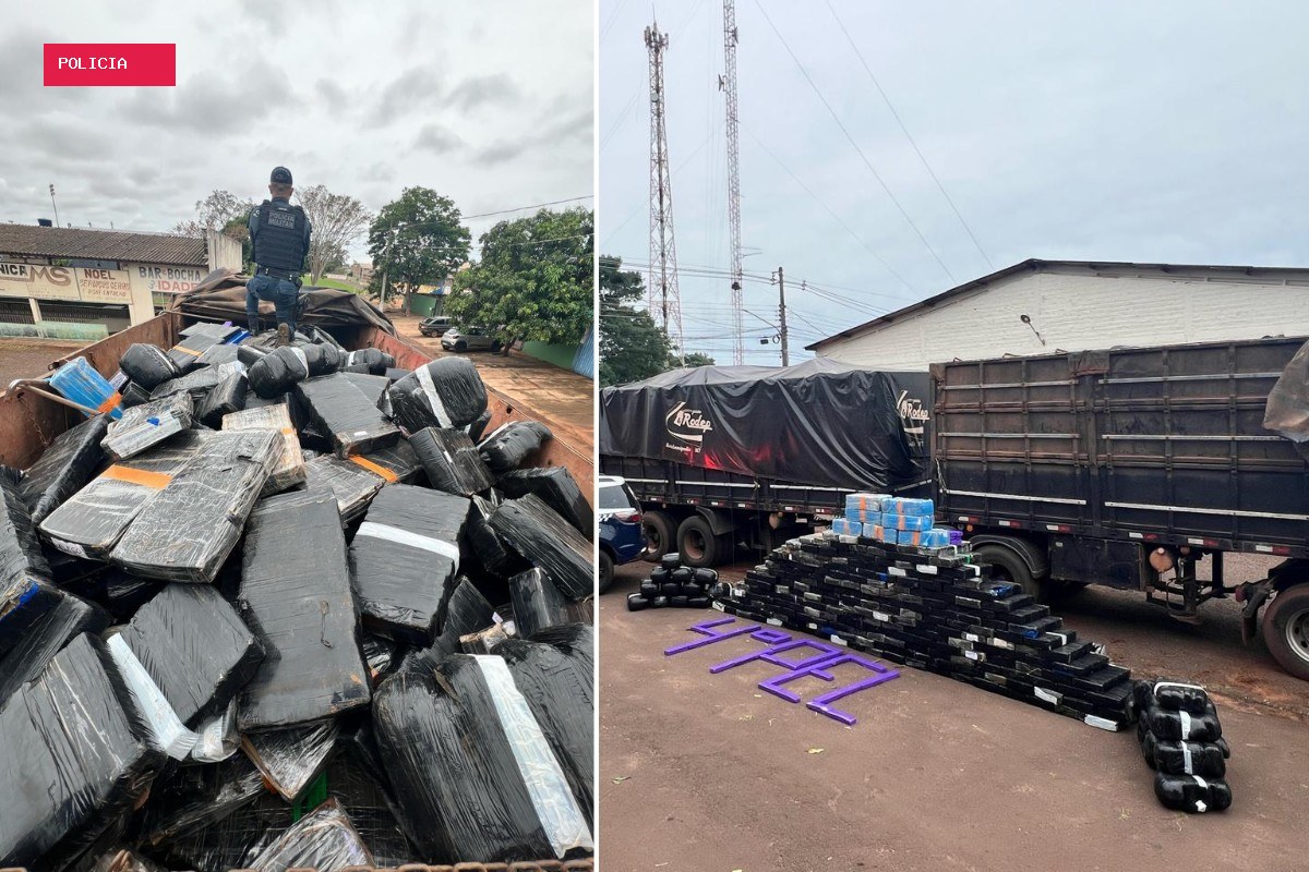 Polícia apreende 2,5 toneladas de maconha em carreta que transportava couro bovino em Mundo Novo