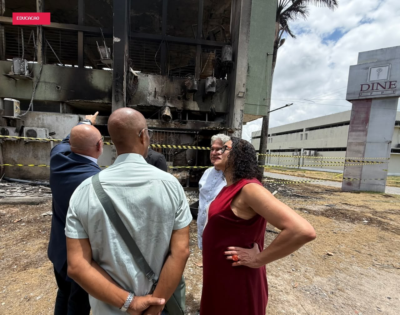 Ministra anuncia R$ 40 milhões para repor equipamentos destruídos em incêndio na UFPE