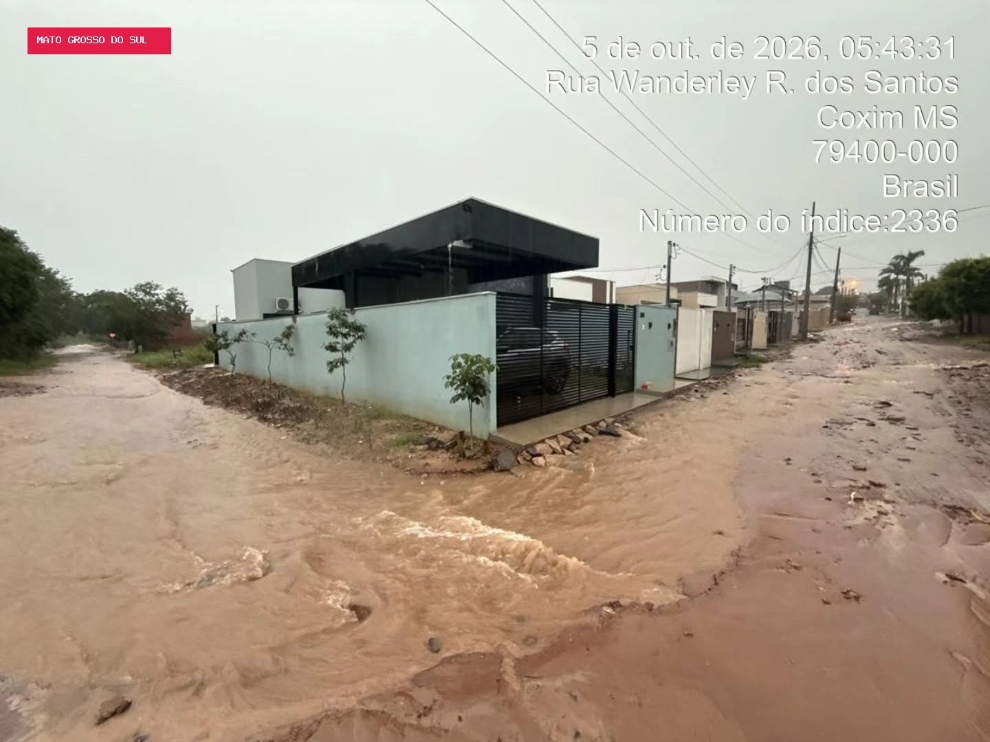 Chuvas e alagamentos levam Coxim a decretar situação de emergência