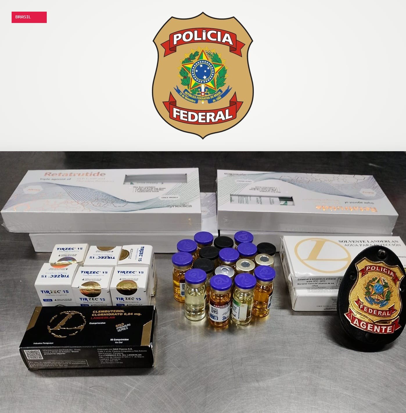 Homem é preso com medicamentos emagrecedores e anabolizantes no Aeroporto do Galeão
