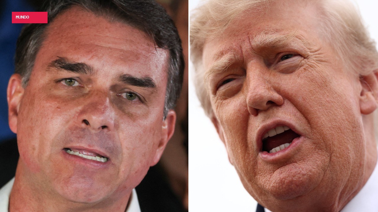 Trump evita apoiar declaração de Flávio Bolsonaro de que é o verdadeiro presidente do Brasil: 'Não vou me