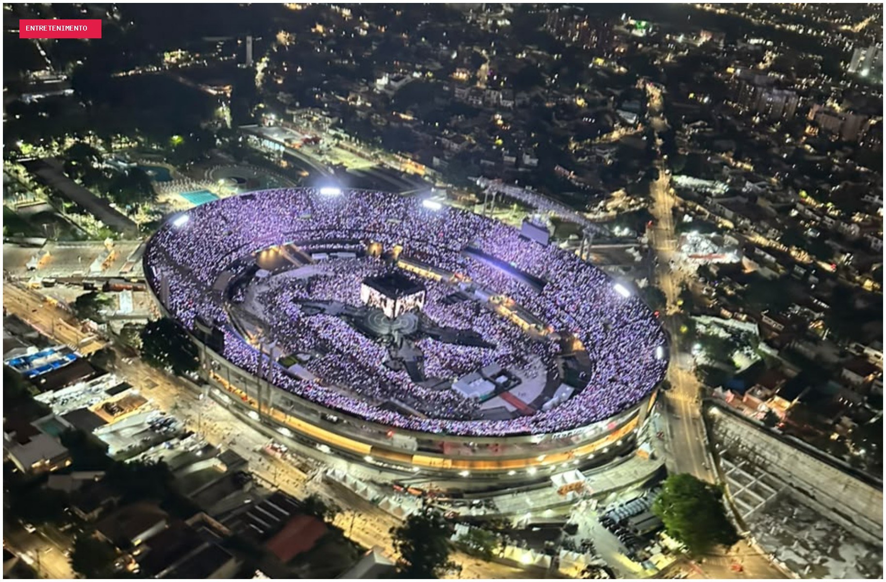 Imagens aéreas mostram estádio Morumbis tomado por fãs no 2º dia de show do BTS em SP