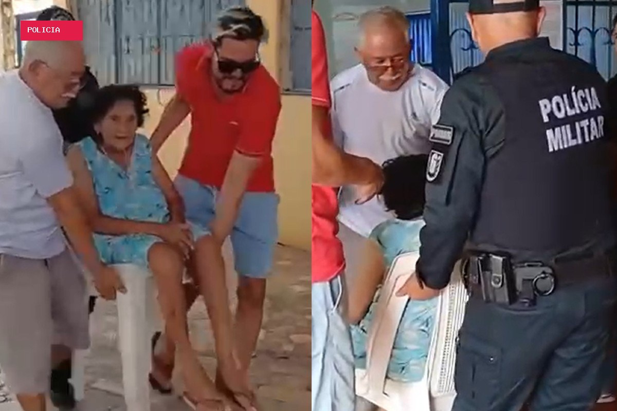 Eleitora é carregada em cadeira para votar em cidade de Mato Grosso do Sul